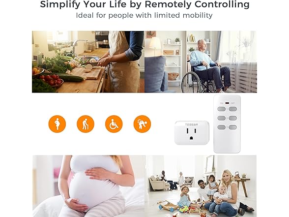 TESSAN Remote Controlled Outlet