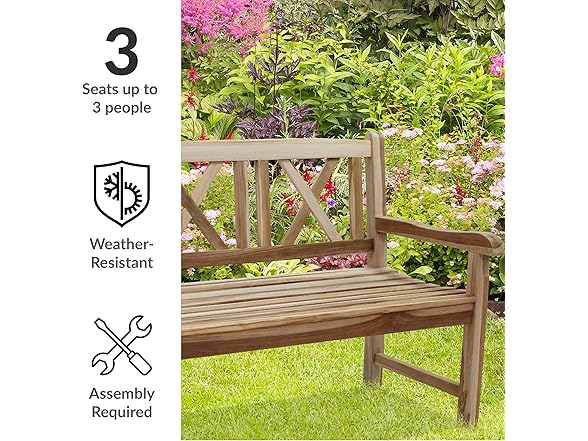 Sunnydaze 2-Person Outdoor Bench