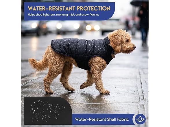 ASENKU Dog Jacket Plaid Reversible