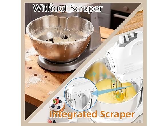 Vikaluz 3.2QT 2-in-1 Stand Mixer