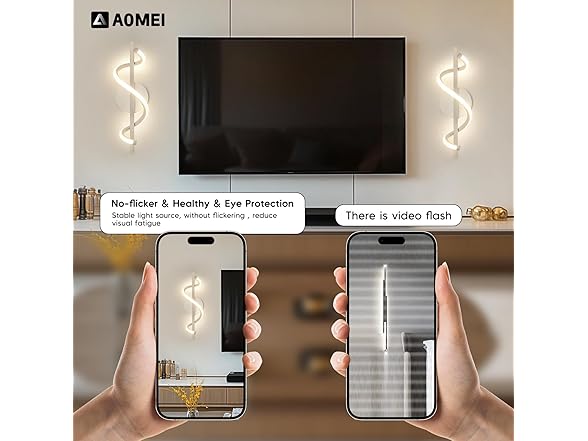 AOMEI White S-Shaped Wall Sconce