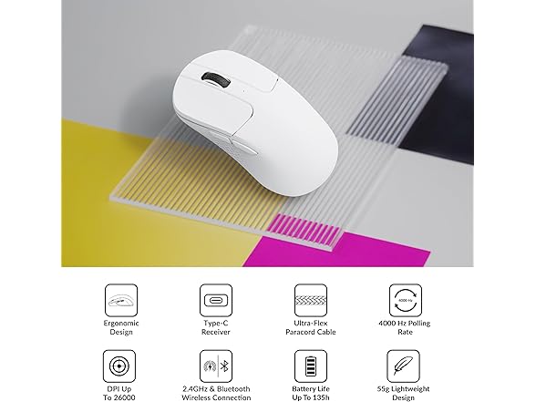Keychron M3 Mini 4K Wireless White Mouse