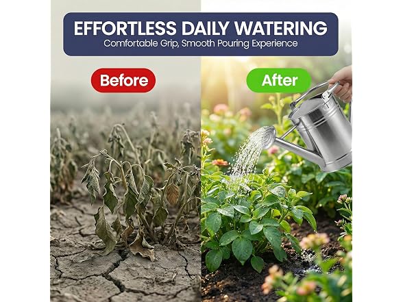 Gardenised 1-Gallon Steel Watering Can
