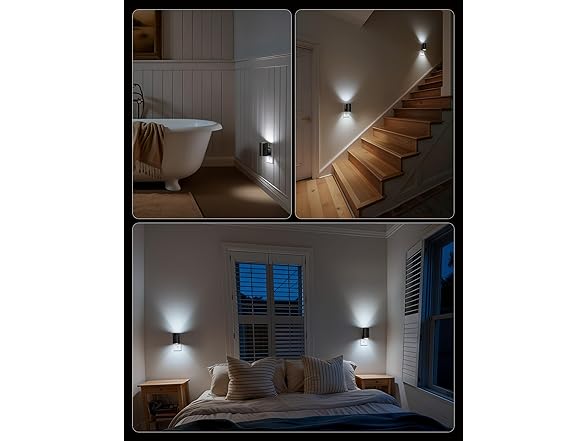 Brightown 2 Pack Black Night Lights Plug
