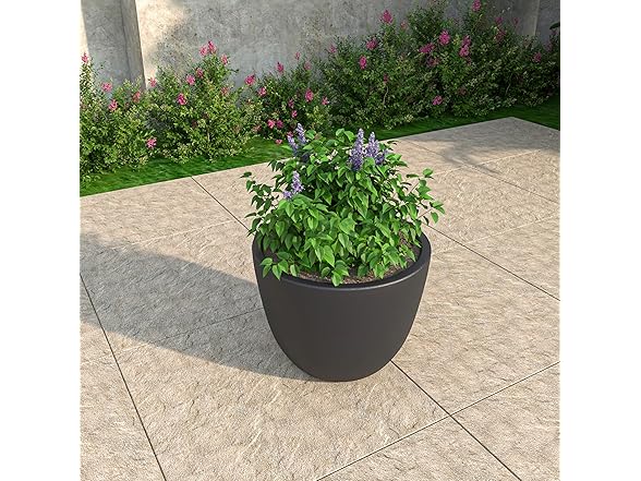 LeisureMod DP11BL Dahlia Planter Black