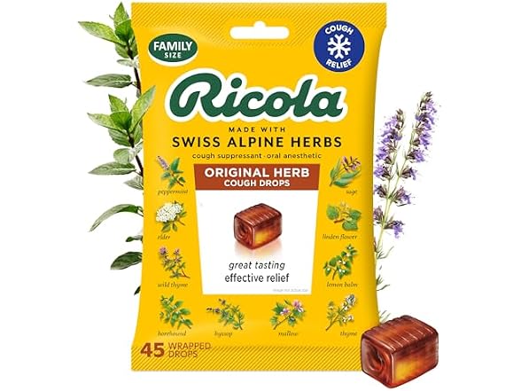 Ricola Original Herb Cough Drops 45 Count Cough