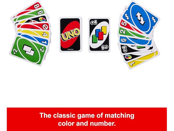 Mattel Games UNO Color & Number Matching Card Game f