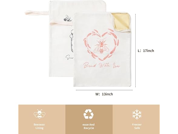 Beeswax Bread Storage Bags