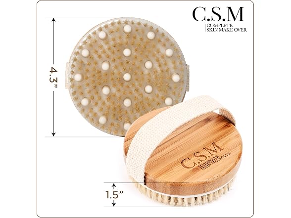 CSM Dry Body Brush Natural Bristle Exf