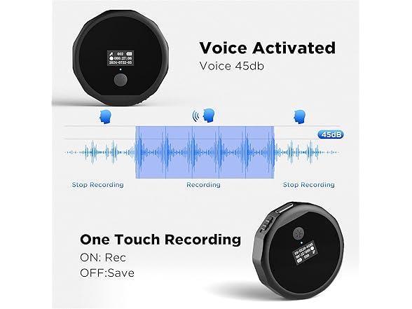 DEOVCVN 128GB Voice Recorder