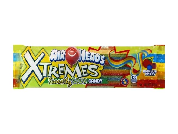 Airheads Xtremes Belts Sour Candy Rainbow Berry