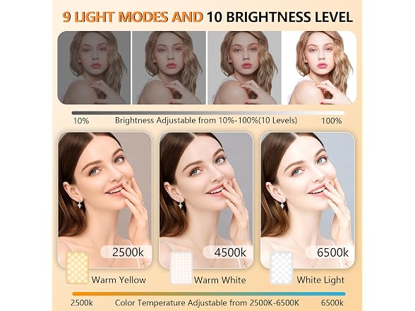BANSINE Portable LED Photo Light - USB-Rechargeable