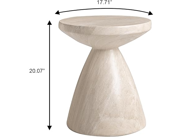 LeisureMod Dune Fiberglass Side Table