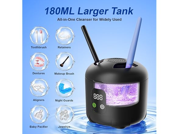 Newelkin Ultrasonic Retainer Cleaner Black