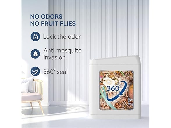 ELLO&ALLO 13 Gallon Kitchen Trash Can 