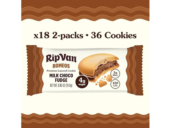 (36pk) Rip Van Milk Chocolate Fudge Romeos