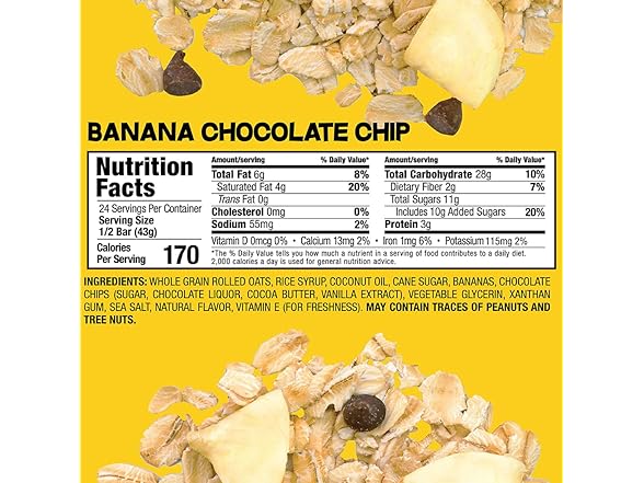 12Ct Bobo's Banana Chocolate Chip Oat Bars