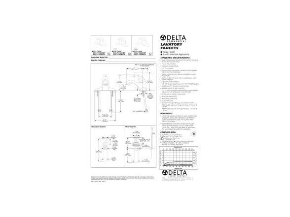 DELTA FAUCET 501LF-HGMHDF, Chrome