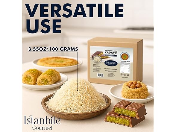 Kataifi Shredded Fillo Dough 3.5 Oz for Dubai Chocolate