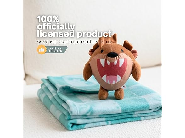 Looney Tunes Tasmanian Devil Pet Throw & Squeaky Pillow Set