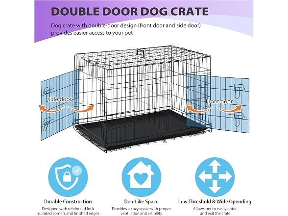 BestPet | Dog Crate | 30" | Black | Foldable
