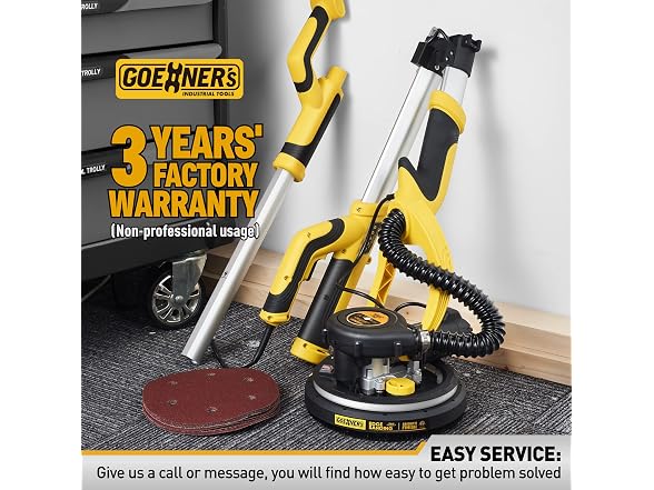 Electric Drywall Sander w/ Vacuum 7-Speed