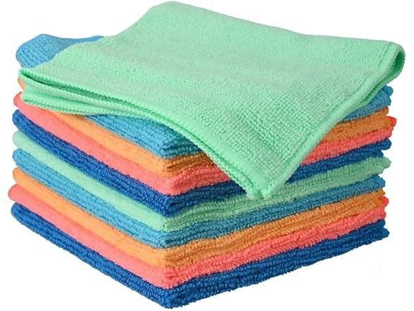 Superio Microfiber Cleaning Cloths Color-Coded for Easy Organization 144 Pack