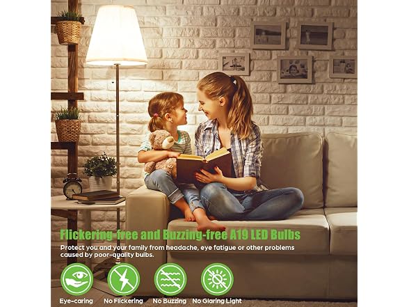 Brightever LED Light Bulbs 100W Equivalent 1500 Lumens, 12PK