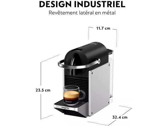 De'Longhi Nespresso Pixie Automatic Coffee Machine (Silver)
