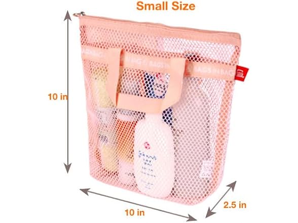 Mesh Travel Shower Caddy Tote Bag for Gym, Sw