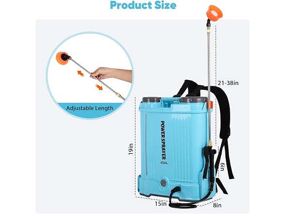 FAHKNS Battery Powered Backpack Sprayer