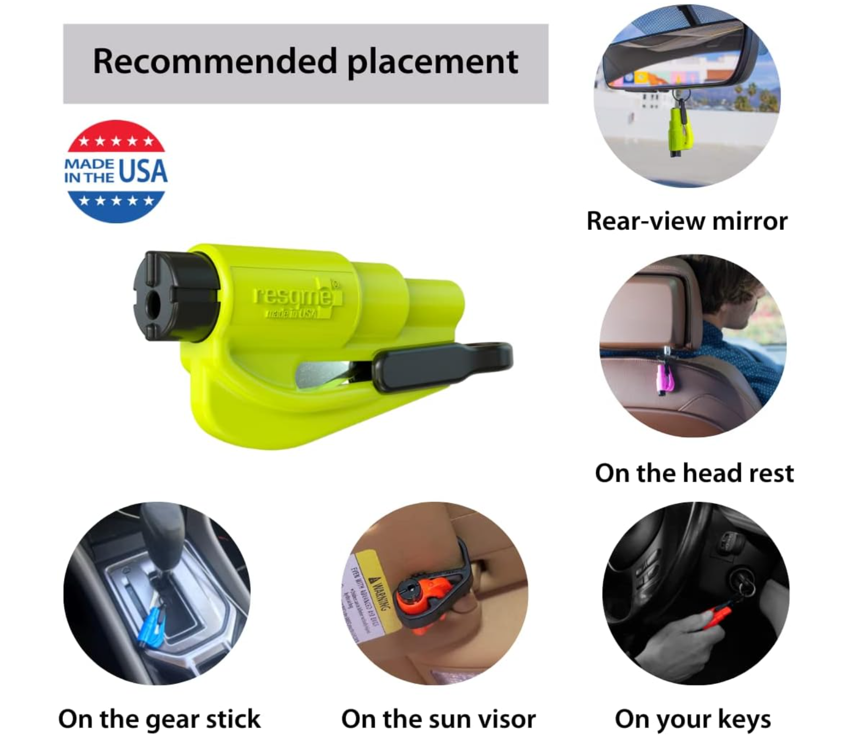 (4-Pack) resqme Keychain Car Escape Tool - Gallery 13