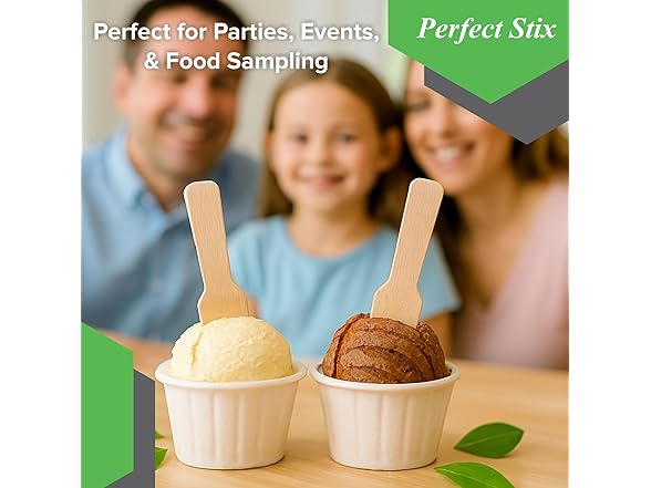 Perfect Stix Mini Wooden Tasting Spoons, 200ct