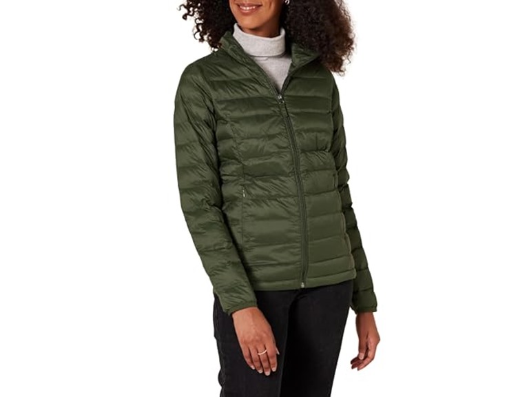 Amazon Essentials Womens Water Resistant Packable Puffer Jacket