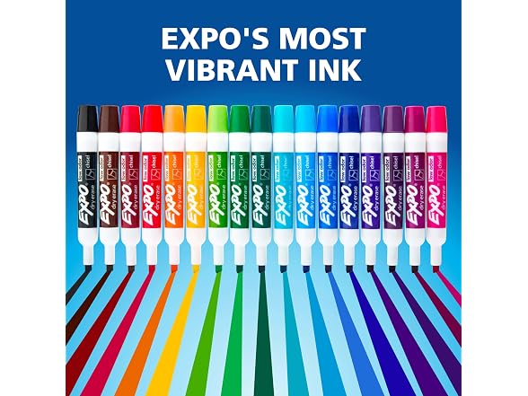 EXPO Dry Erase Markers, Low Odor Ink, Assorted
