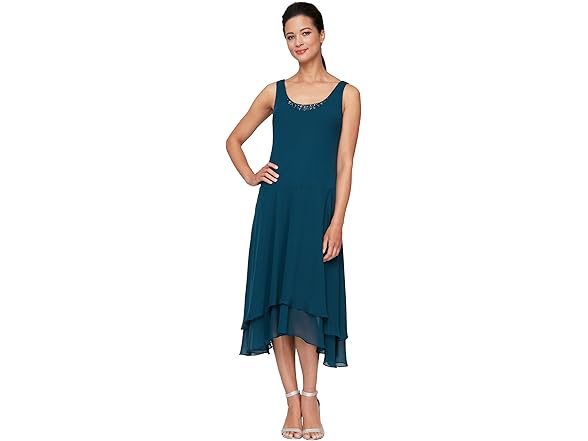 S.L. Fashions Teal Dress (16)