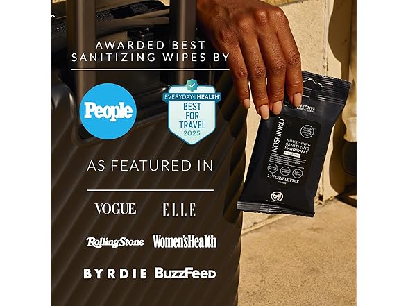 Noshinku Bergamot Hand Sanitizer Wipes 3pk 45ct