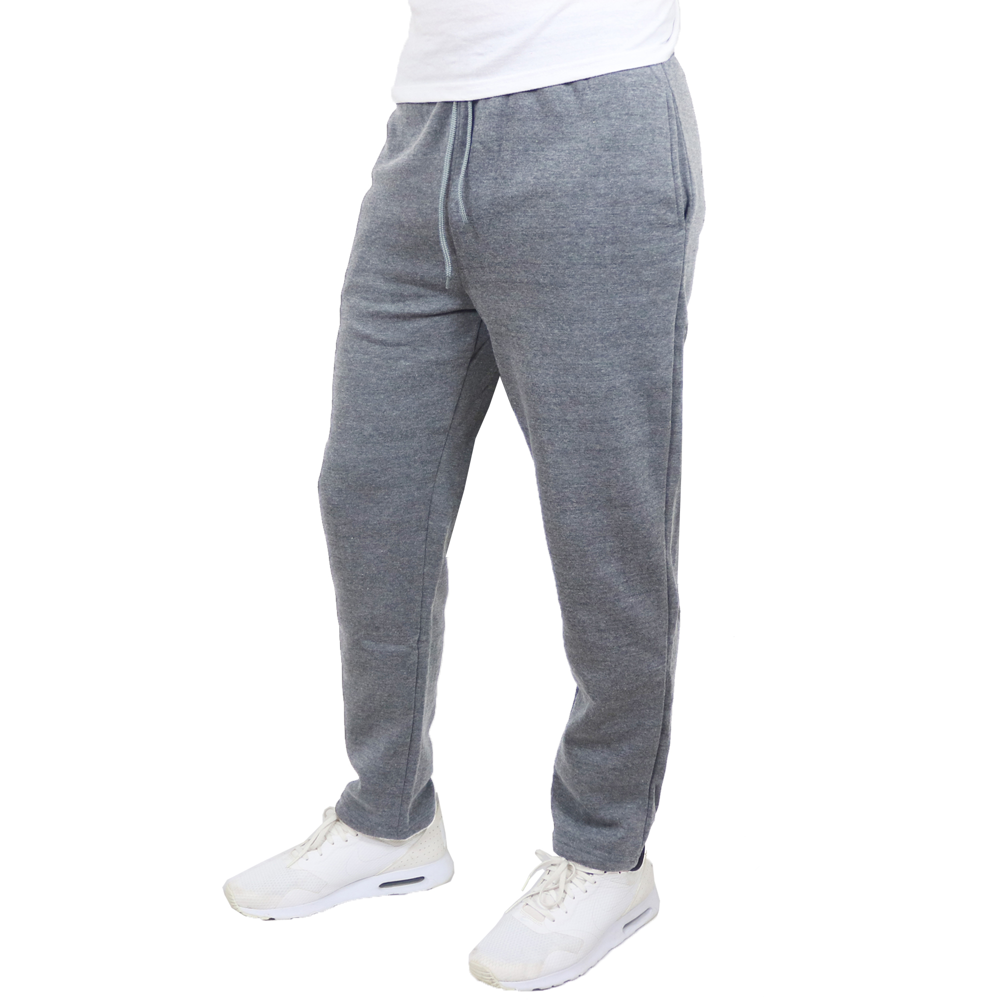 3Pk Asst Mens Open Bottom Fleece Sweatpants - Gallery 11