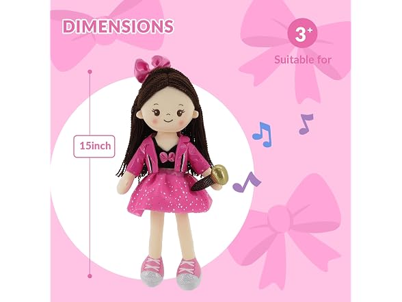 Linzy 15" Superstar Pinky Rag Doll