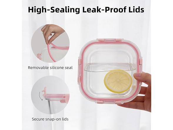 Konokyo Square Glass Containers, Meal Prep, 12 Pack