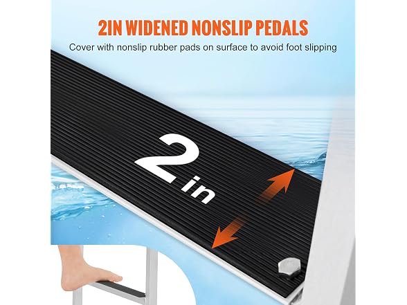 Dock Ladder, Flip-Up 3 Steps, 350 lbs Load
