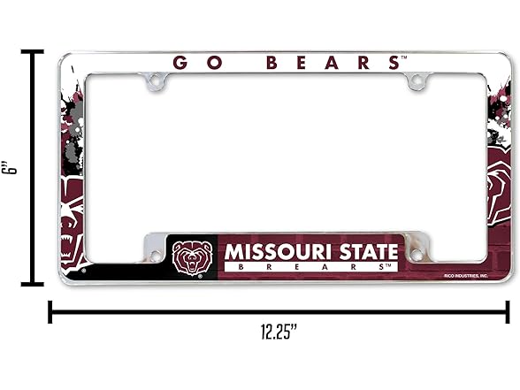 MO State Bears Chrome Frame 12x6