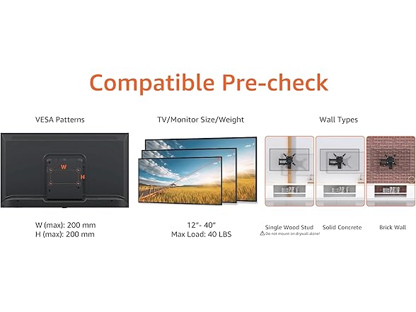 Amazon Basics Full Motion TV Wall Mount