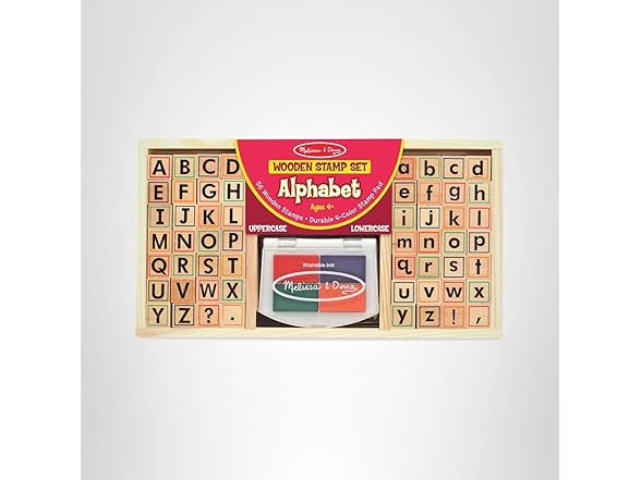Melissa & Doug Wooden Alphabet Stamp Set