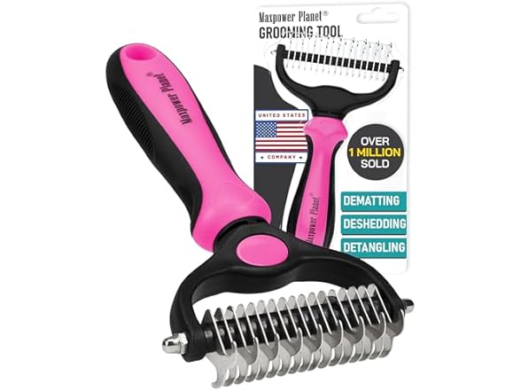 Double Sided Pet Grooming Brush 2-Pack