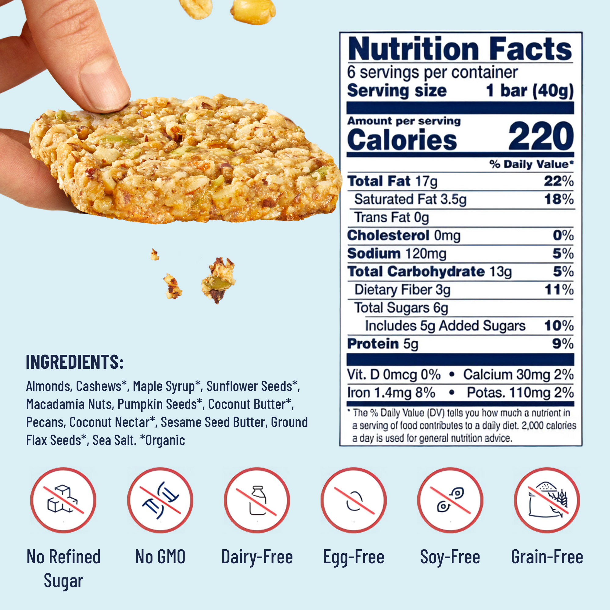 (18ct) YES BAR Gluten-free Snack Bars - Nutty Indulgence - Gallery 14