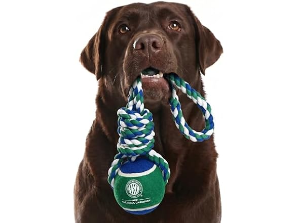 American Kennel Club X-Large Rope Tug Toy with Ball