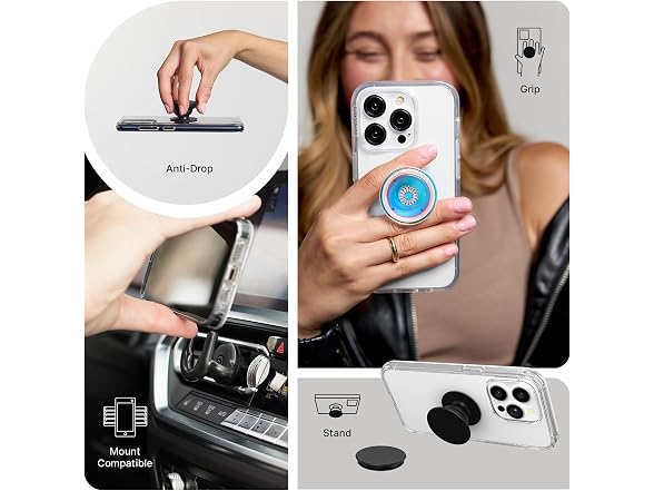 PopSockets Adhesive Phone Grip, Holder-