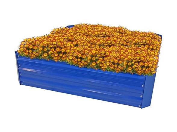 Sunnydaze Galvanized Raised Garden Bed