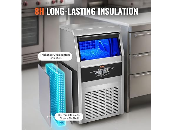 110V Commercial Ice Maker 80-90LBS/24H with